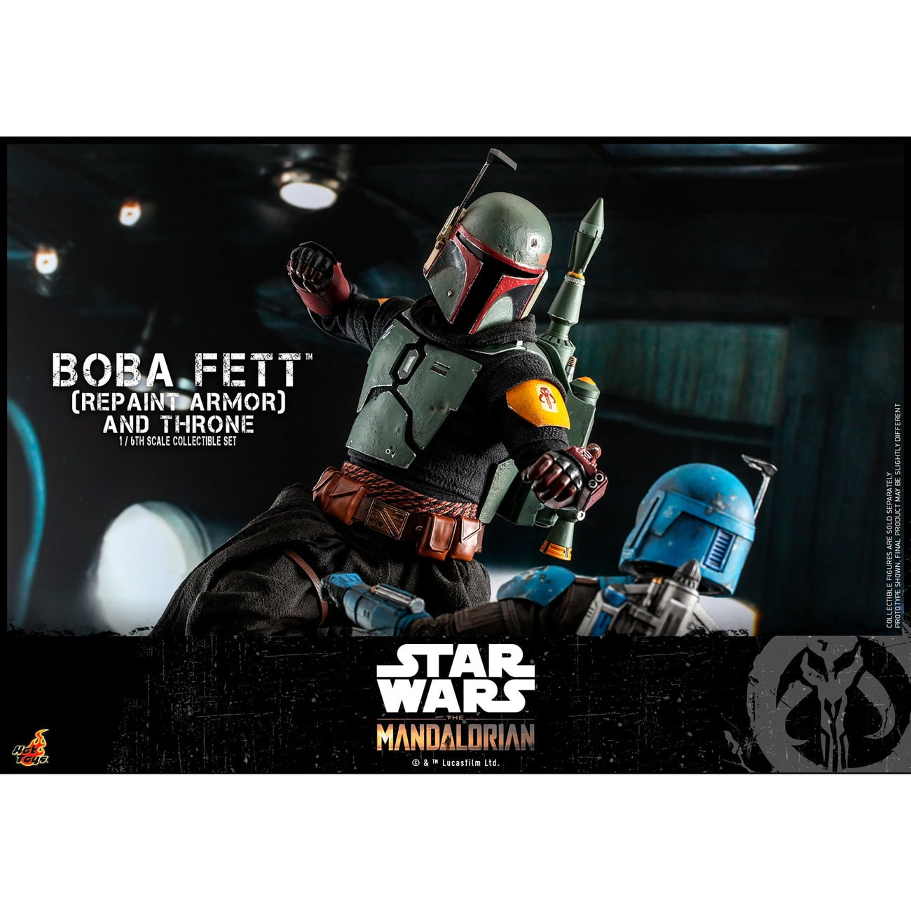 Produktbild Star Wars: The Mandalorian - Boba Fett Actionfigur 1:6 Repaint Armor and Throne Special Edition