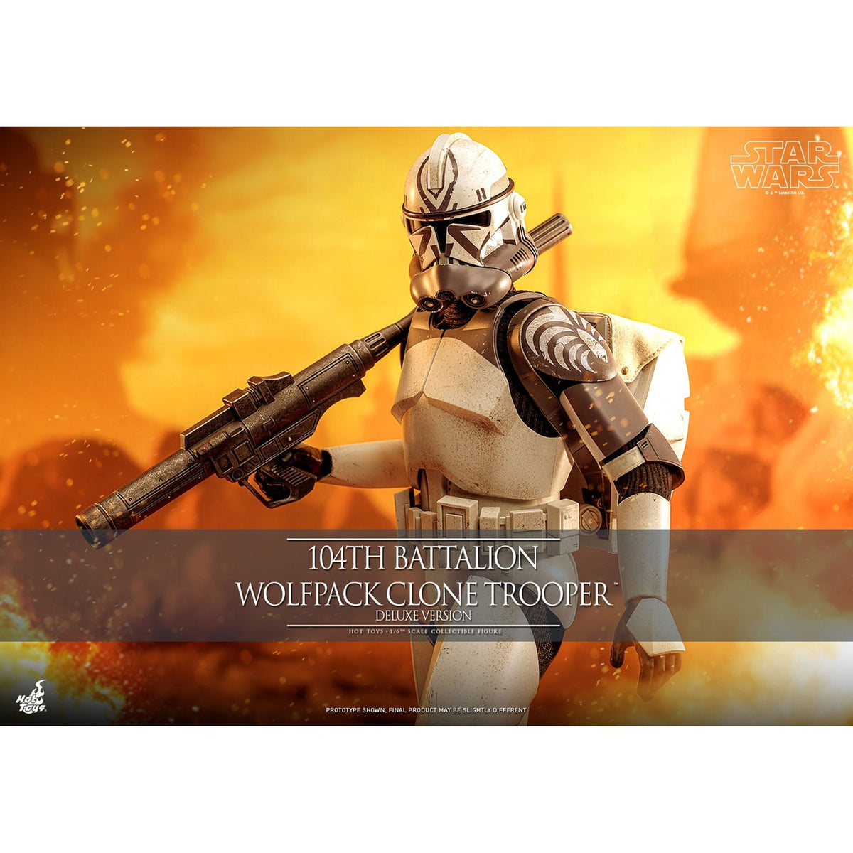 Produktbild Star Wars: The Clone Wars - 104th Battalion Wolfpack Clone Trooper 1:6 actionfigur