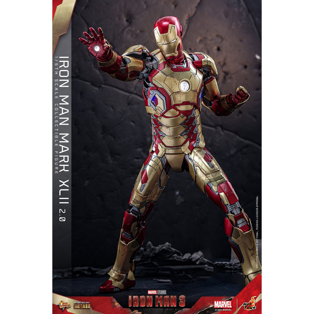 Produktbild Iron Man 3 - Iron Man Mark XLII Masterpiece Diecast 1:6 Deluxe Actionfigur