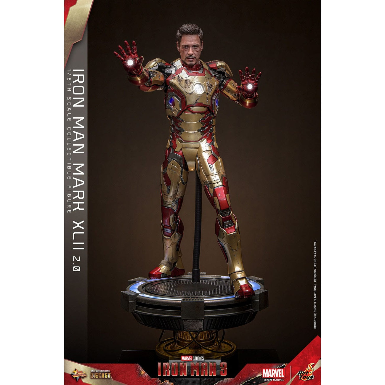 Produktbild Iron Man 3 - Iron Man Mark XLII Masterpiece Diecast 1:6 Deluxe Actionfigur