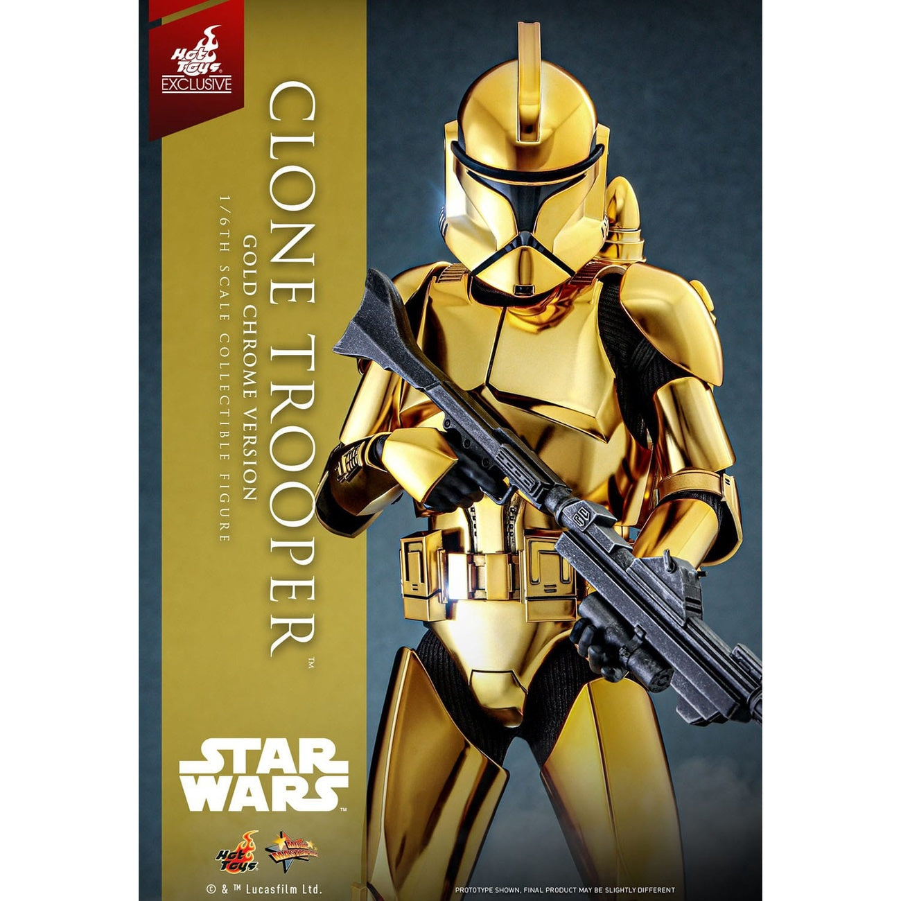 Produktbild Star Wars – Clone Trooper actionfigur 1:6 Gold Chrome Version Exclusive