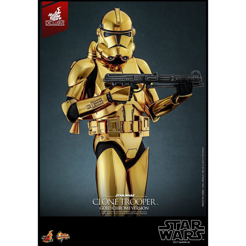 Produktbild Star Wars – Clone Trooper actionfigur 1:6 Gold Chrome Version Exclusive