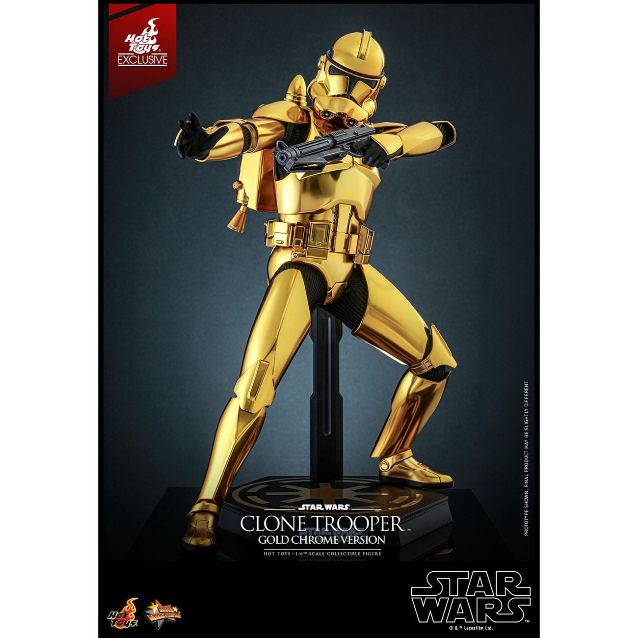Produktbild Star Wars – Clone Trooper actionfigur 1:6 Gold Chrome Version Exclusive