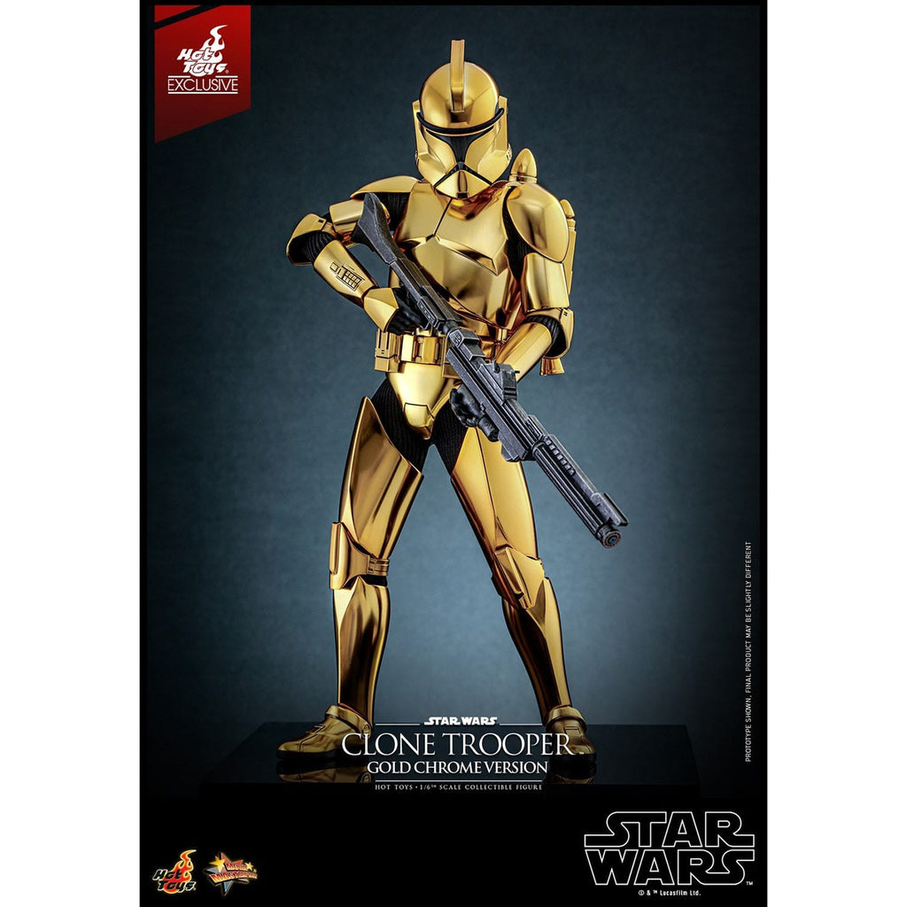 Produktbild Star Wars – Clone Trooper actionfigur 1:6 Gold Chrome Version Exclusive