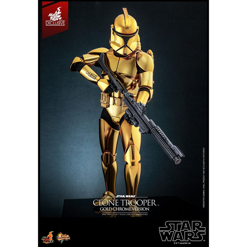Produktbild Star Wars – Clone Trooper actionfigur 1:6 Gold Chrome Version Exclusive