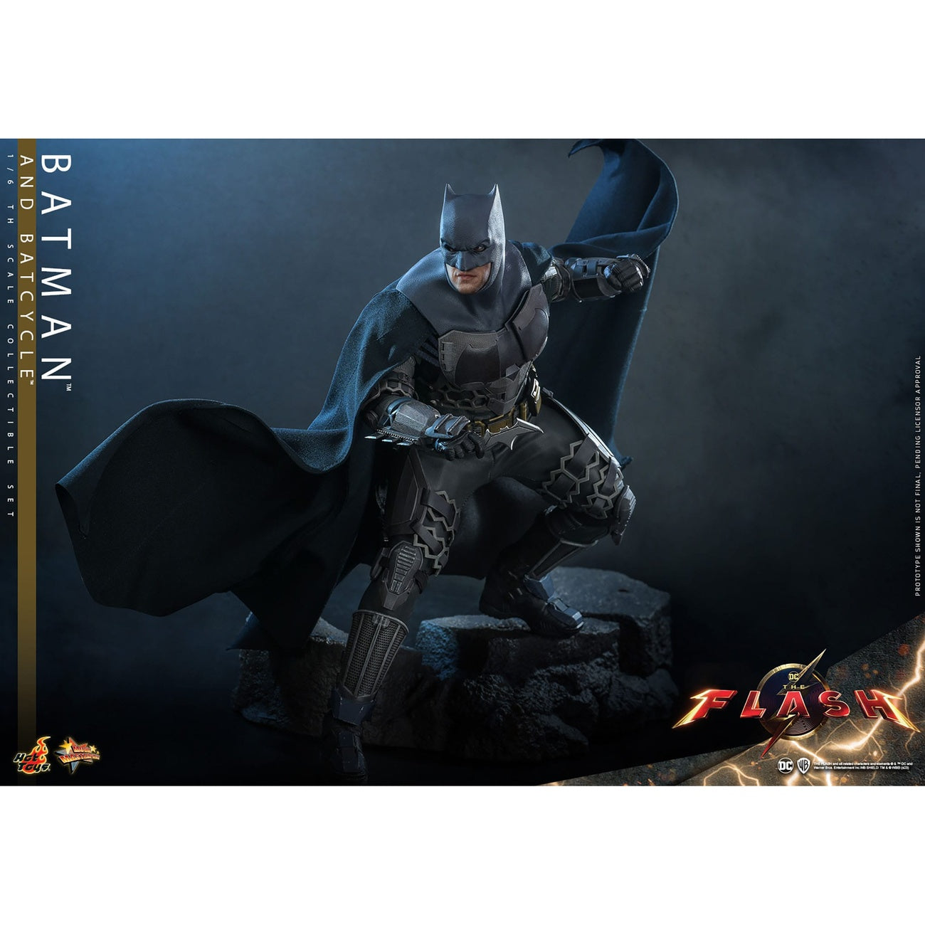 Produktbild The Flash – Batman & Batcycle Masterpiece 1:6 Actionfigursset