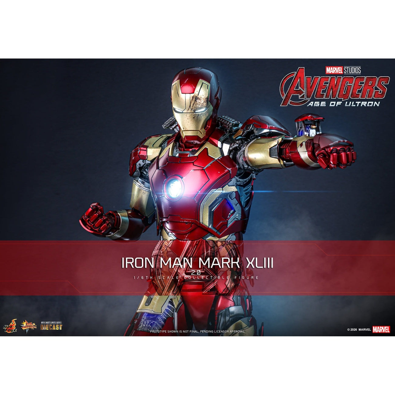 Produktbild Avengers: Age of Ultron - Iron Man Mark XLIII Masterpiece Diecast 1:6 actionfigur