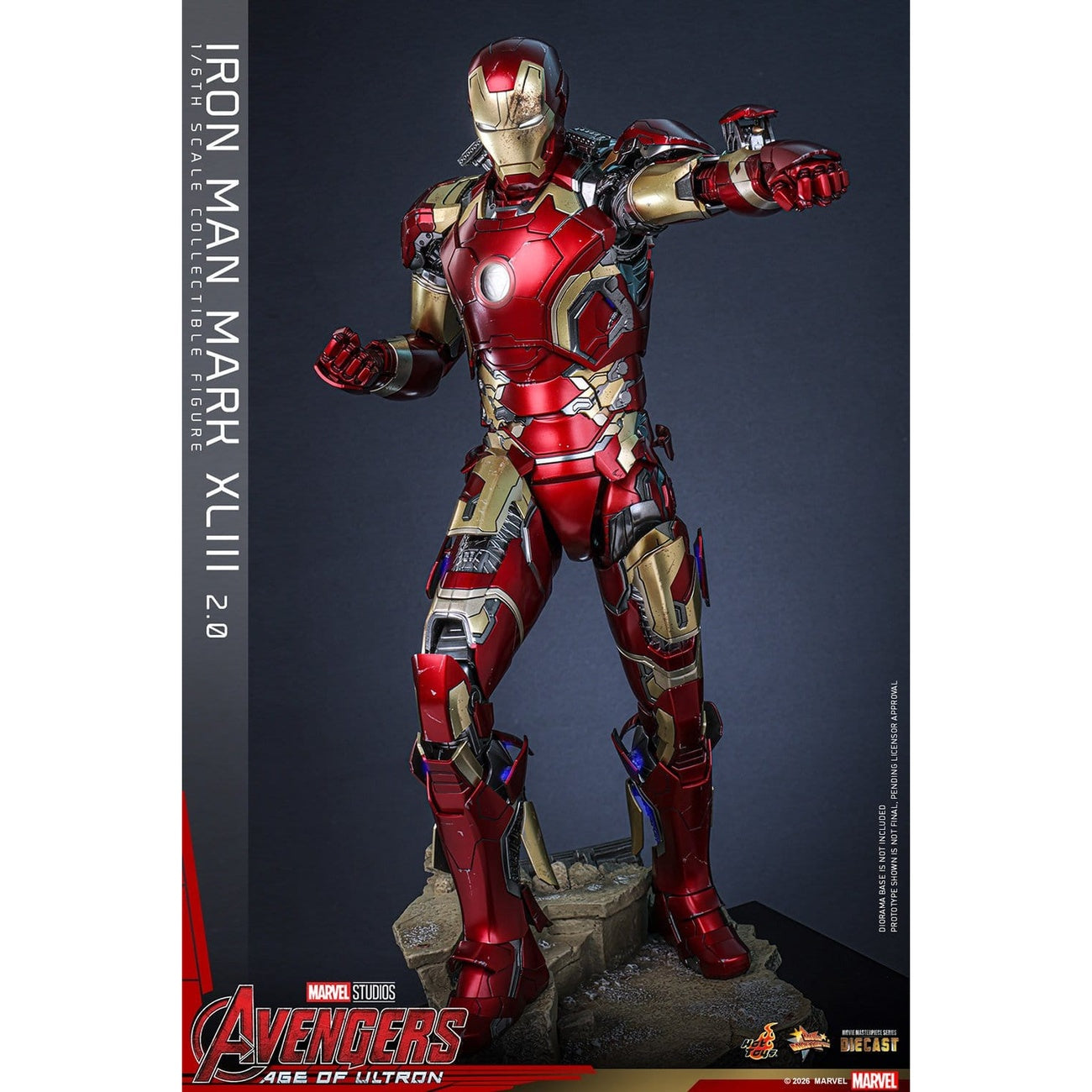 Produktbild Avengers: Age of Ultron - Iron Man Mark XLIII Masterpiece Diecast 1:6 actionfigur