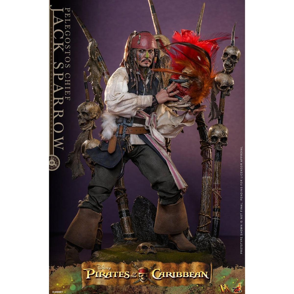 Produktbild Pirates of the Caribbean - Pelegostos-hövding Jack Sparrow 1:6 actionfigur