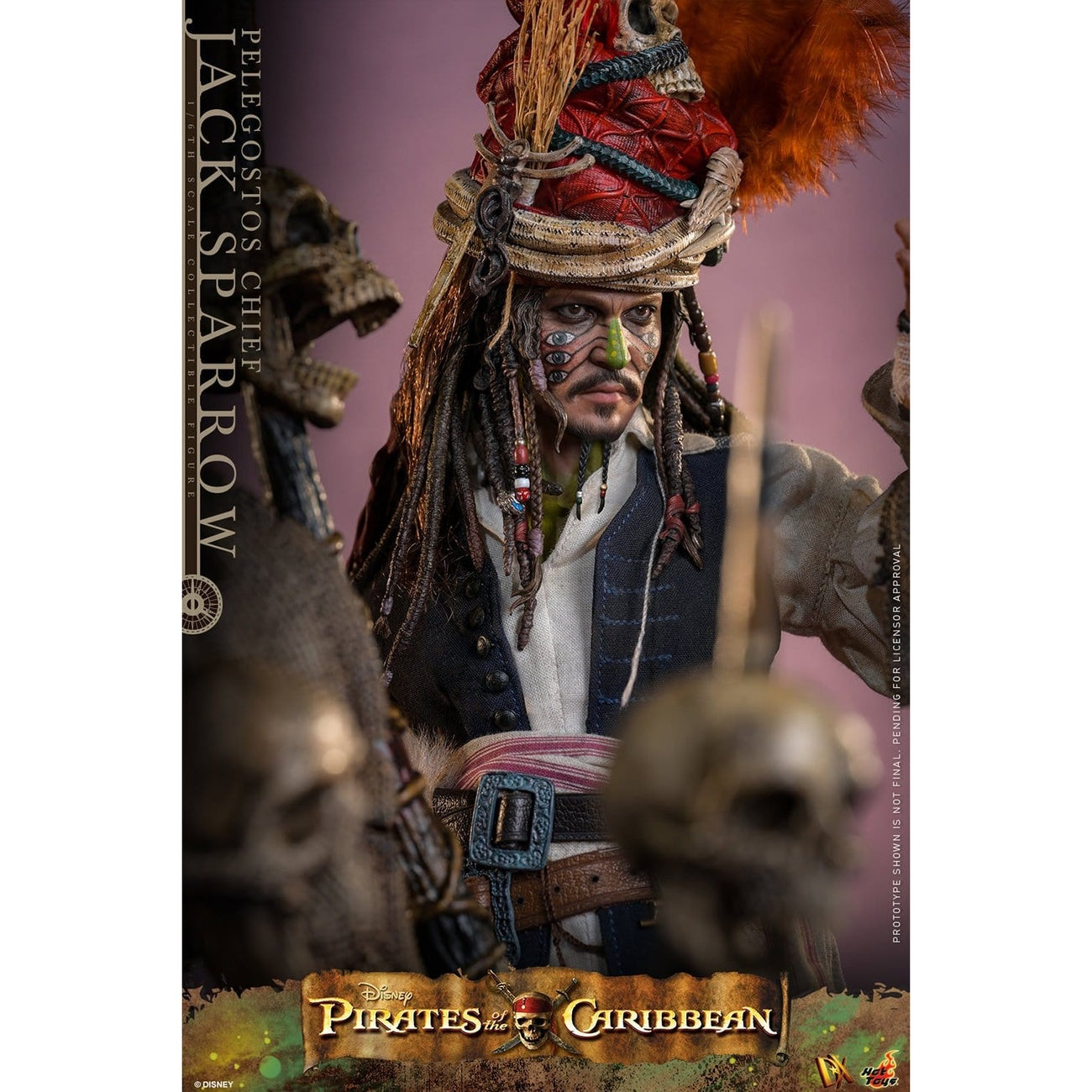 Produktbild Pirates of the Caribbean - Pelegostos-hövding Jack Sparrow 1:6 actionfigur