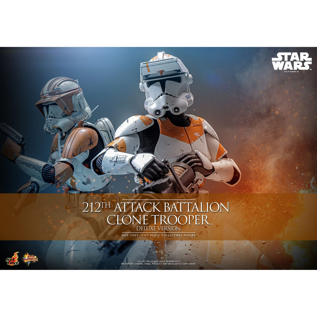 Produktbild Star Wars: The Clone Wars - 212th Attack Battalion Clone Trooper Actionfigur 1:6 Deluxe-version