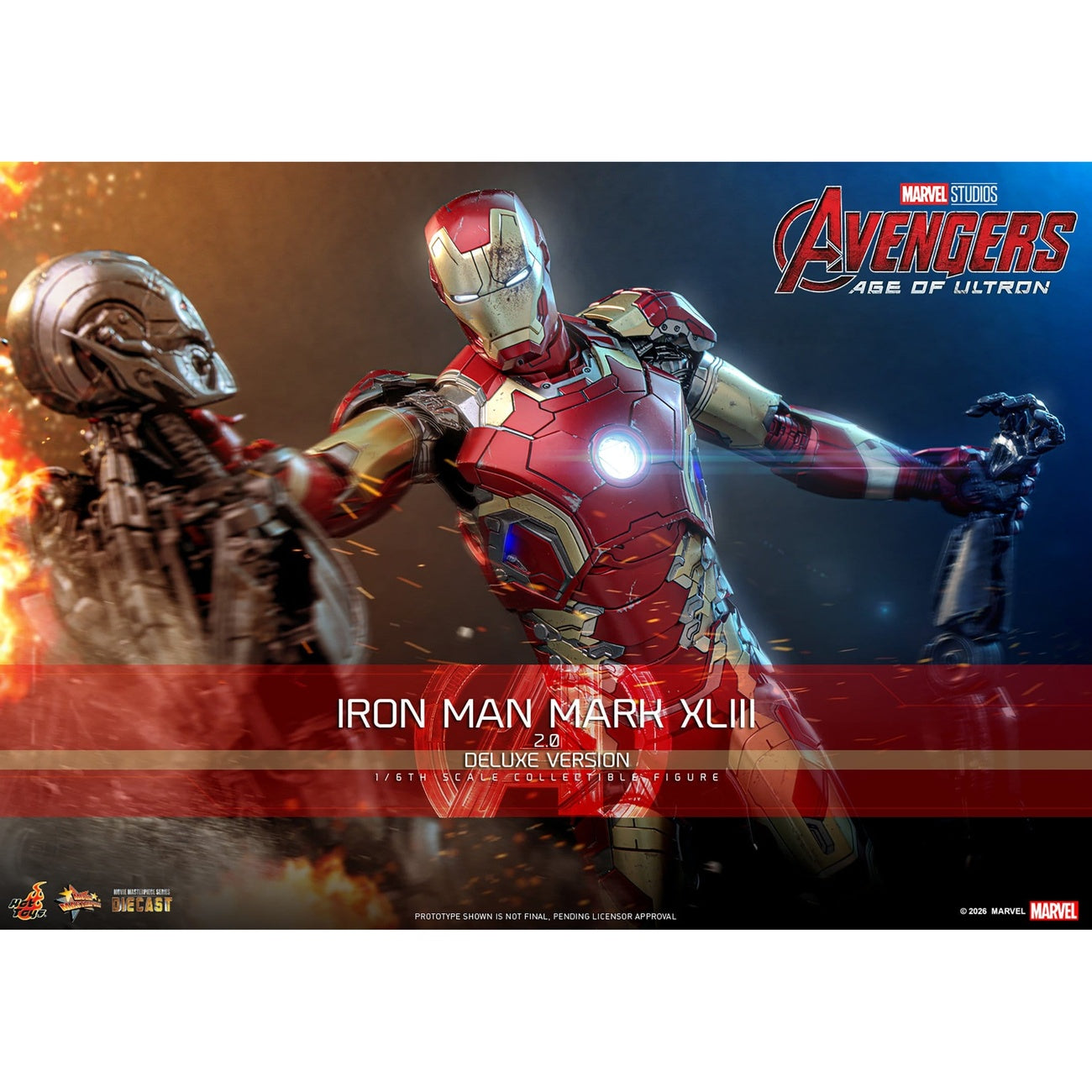 Produktbild Avengers: Age of Ultron - Iron Man Mark XLIII Masterpiece 1:6 Actionfigur Deluxe-version