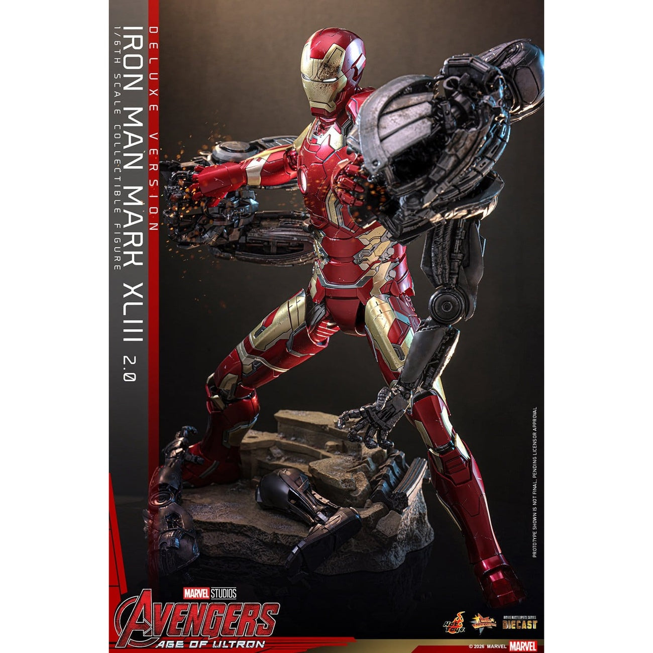 Produktbild Avengers: Age of Ultron - Iron Man Mark XLIII Masterpiece 1:6 Actionfigur Deluxe-version