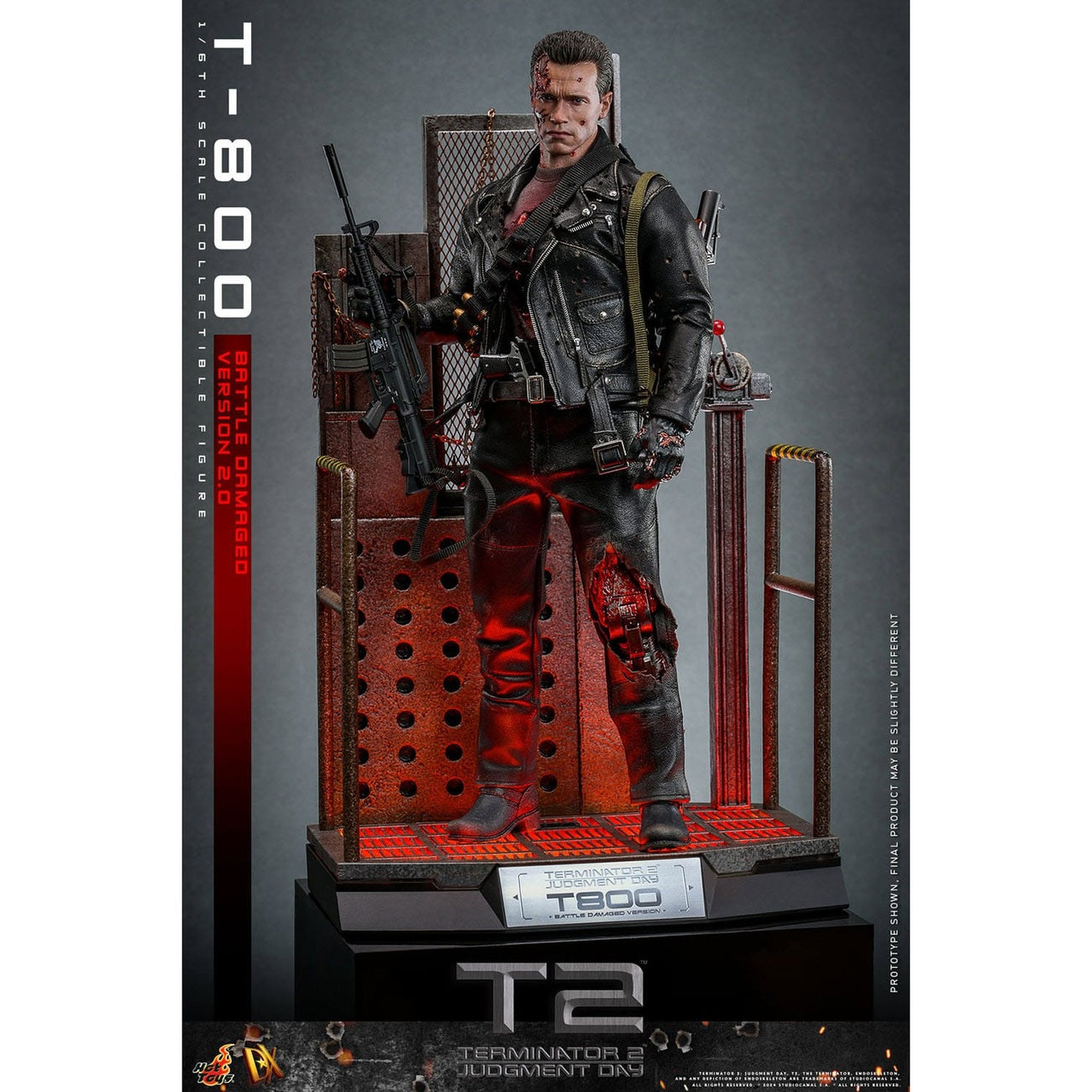 Produktbild T-800 Masterpiece Actionfigur 1:6 Battle Damaged Version 2.0 - Terminator 2