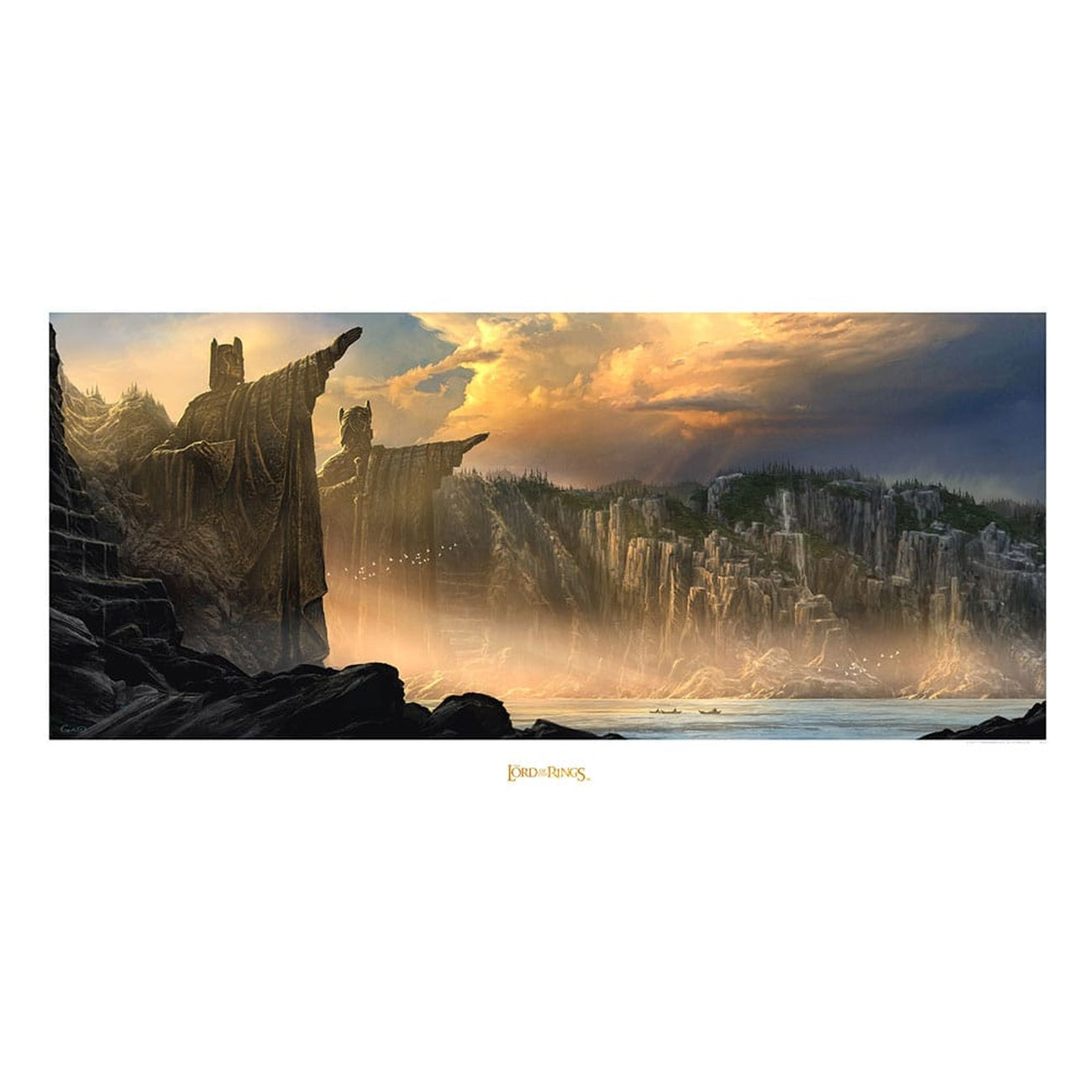 Produktbild Sagan om Ringen – Argonath, Kungarnas pelare Konstaffisch