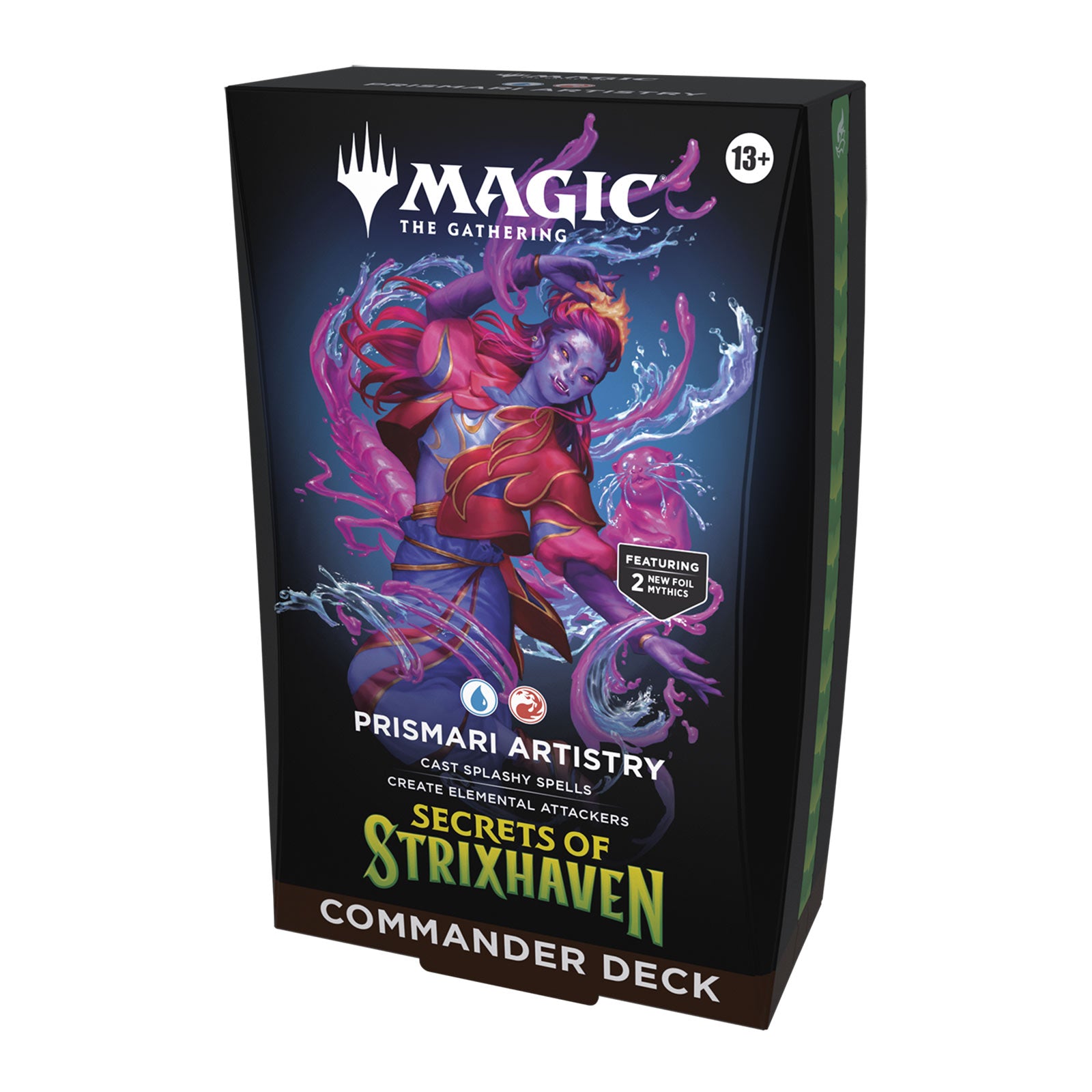 Produktbild Secret of Strixhaven Prismari Artistry Commander-lek Kortlek Engelsk Version - Magic: The Gathering