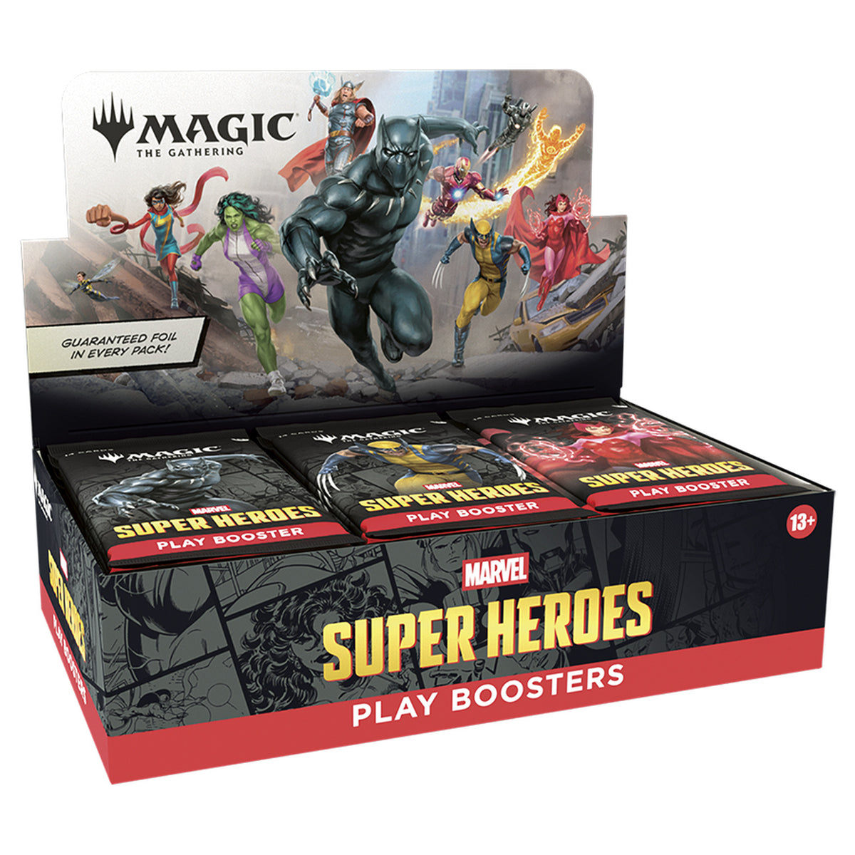 Produktbild Marvel Super Heroes Play Booster engelsk version – Magic: The Gathering-display