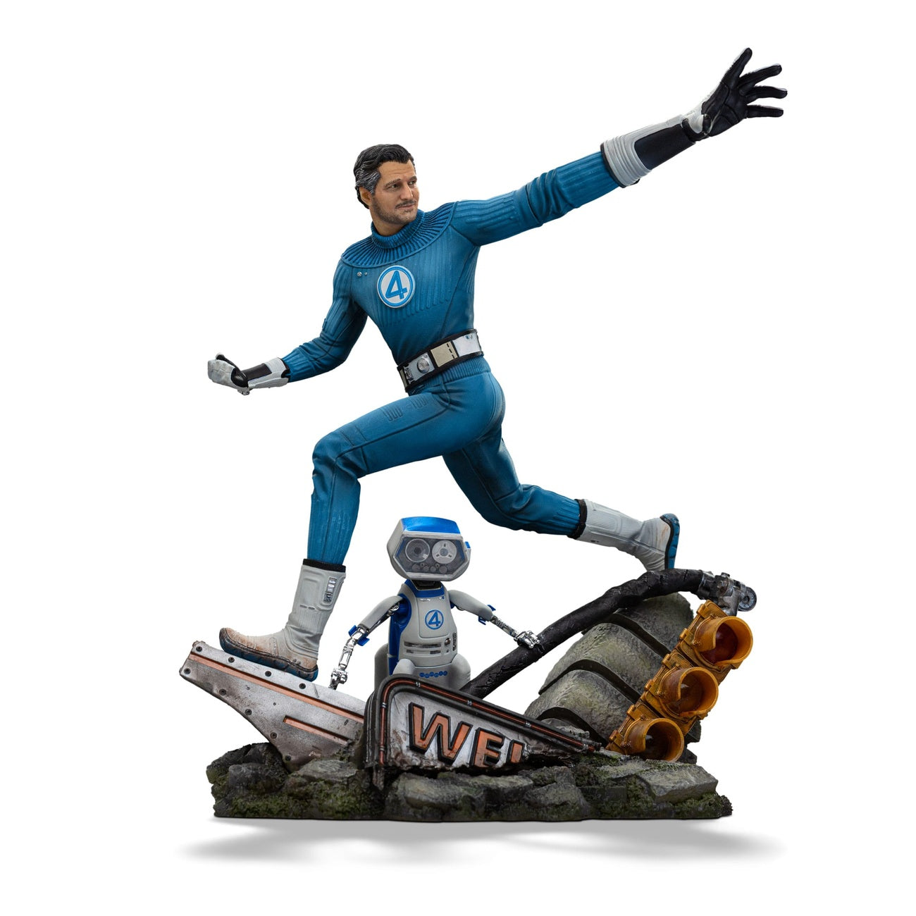Produktbild Fantastic Four Art Scale-staty 1/10 Mr. Fantastic och H.E.R.B.I.E 26 cm