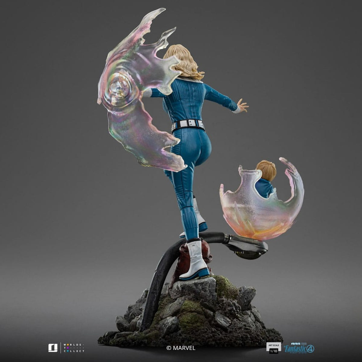 Produktbild Fantastic Four Art Scale-staty 1/10 Invisible Woman och Franklin 28 cm