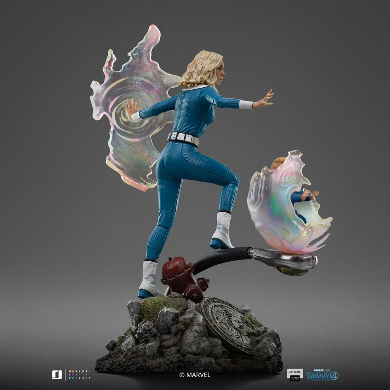 Produktbild Fantastic Four Art Scale-staty 1/10 Invisible Woman och Franklin 28 cm