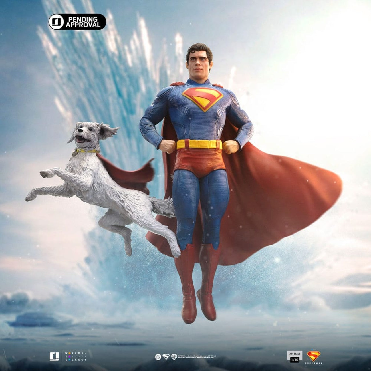 Produktbild Superman Legacy Art Scale-staty 1/10 Superman & Krypto 32 cm