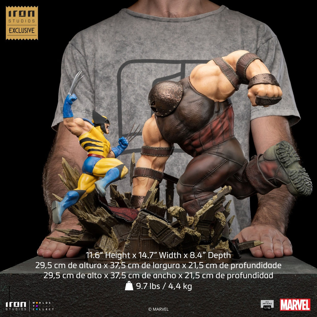 Produktbild Marvel BDS Art Scale 1/10-staty Wolverine vs Juggernaut heo EU Exclusive 30 cm