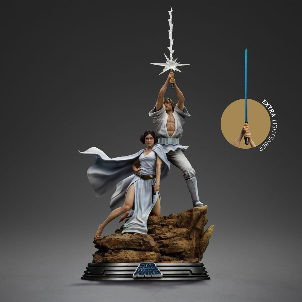 Produktbild Star Wars Deluxe Art Scale Staty 1/10 Luke och Leia 41 cm