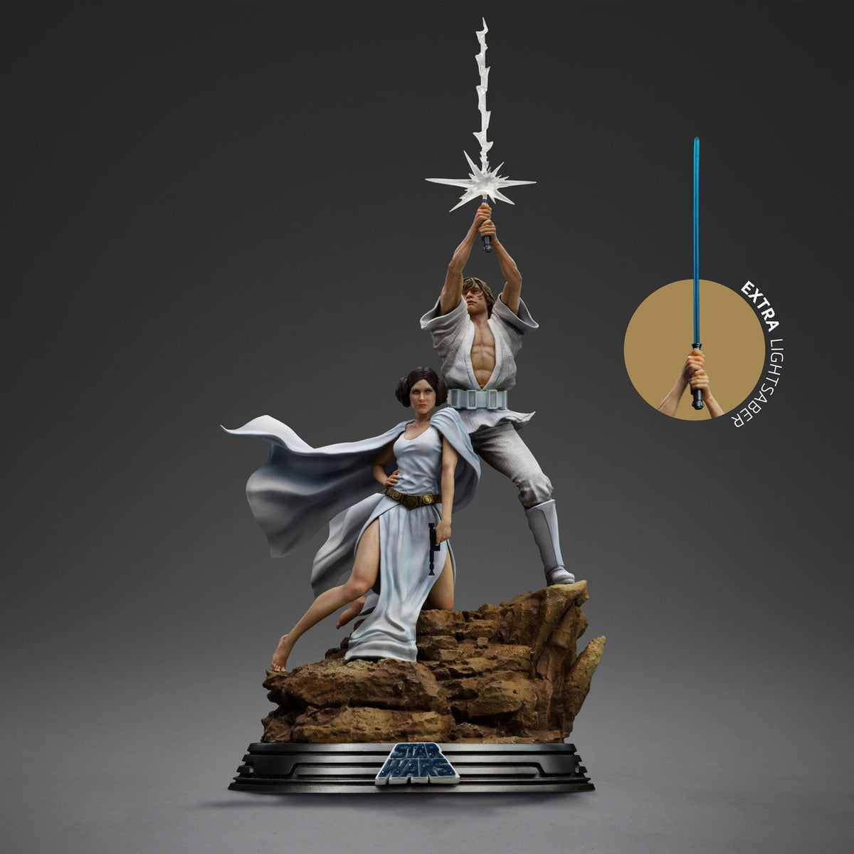 Produktbild Star Wars Deluxe Art Scale Staty 1/10 Luke och Leia 41 cm
