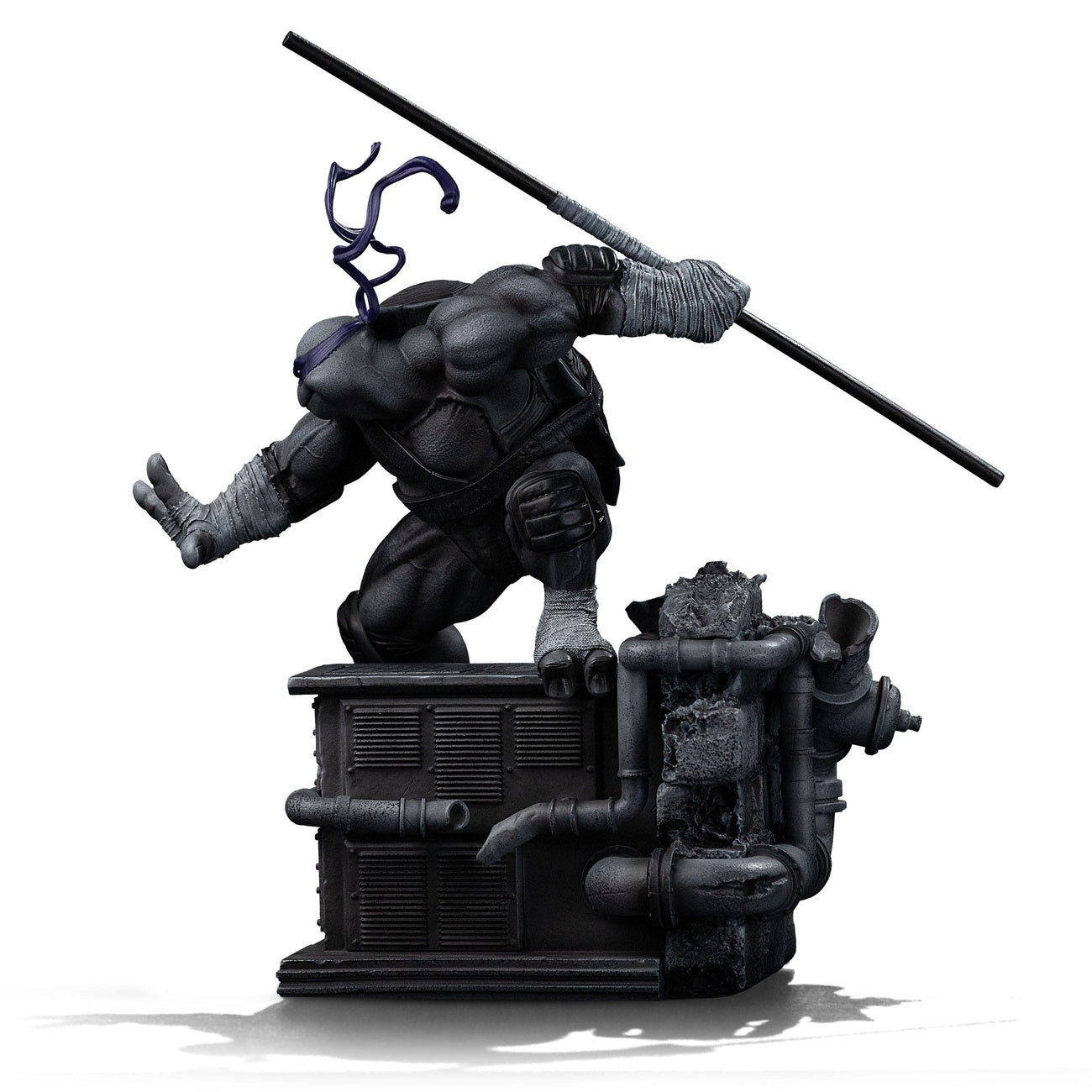 Produktbild Teenage Mutant Ninja Turtles Art Scale-staty 1/10 Donatello Svartvit Variant 26 cm heo exclusive