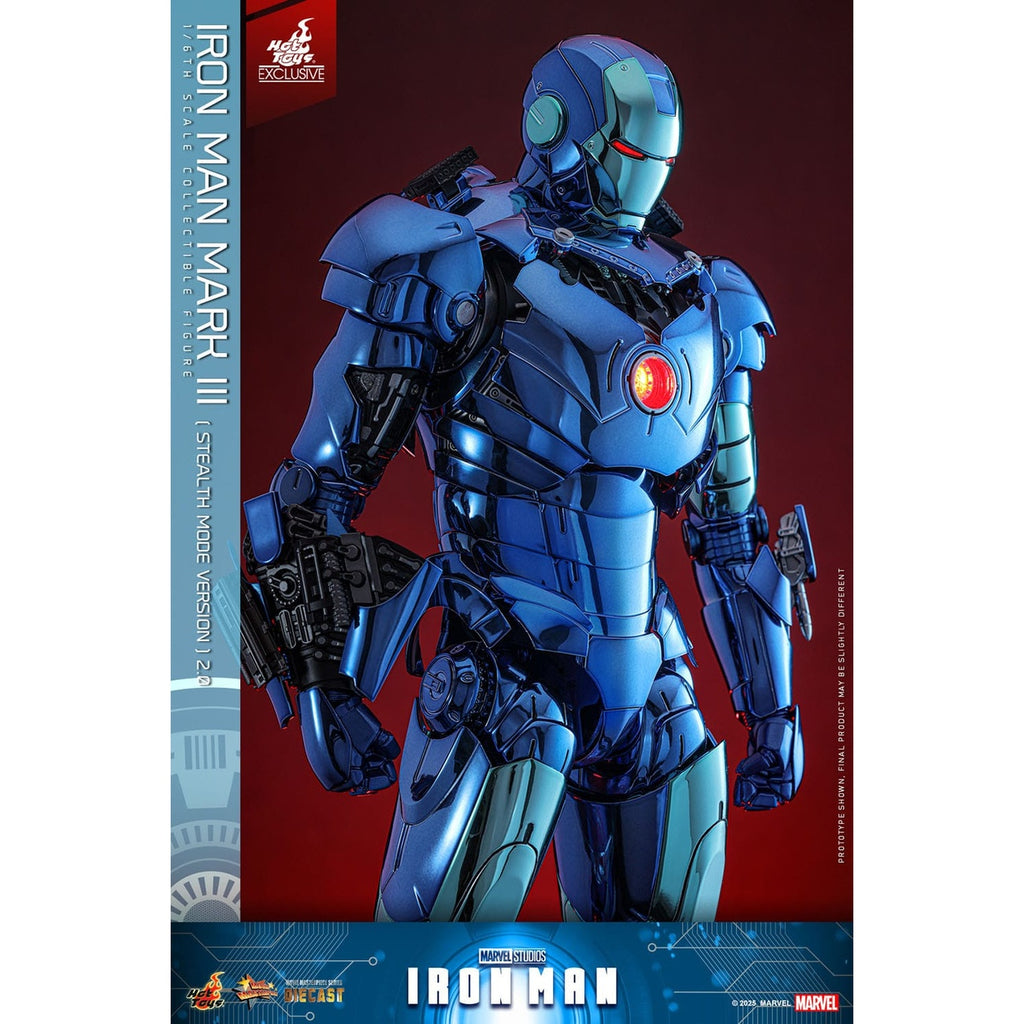 Produktbild Iron Man Movie Masterpiece Diecast actionfigur 1/6 Iron Man Mark III (Stealth Mode Ver.) 2.0 Hot Toys Exclusive 33 cm