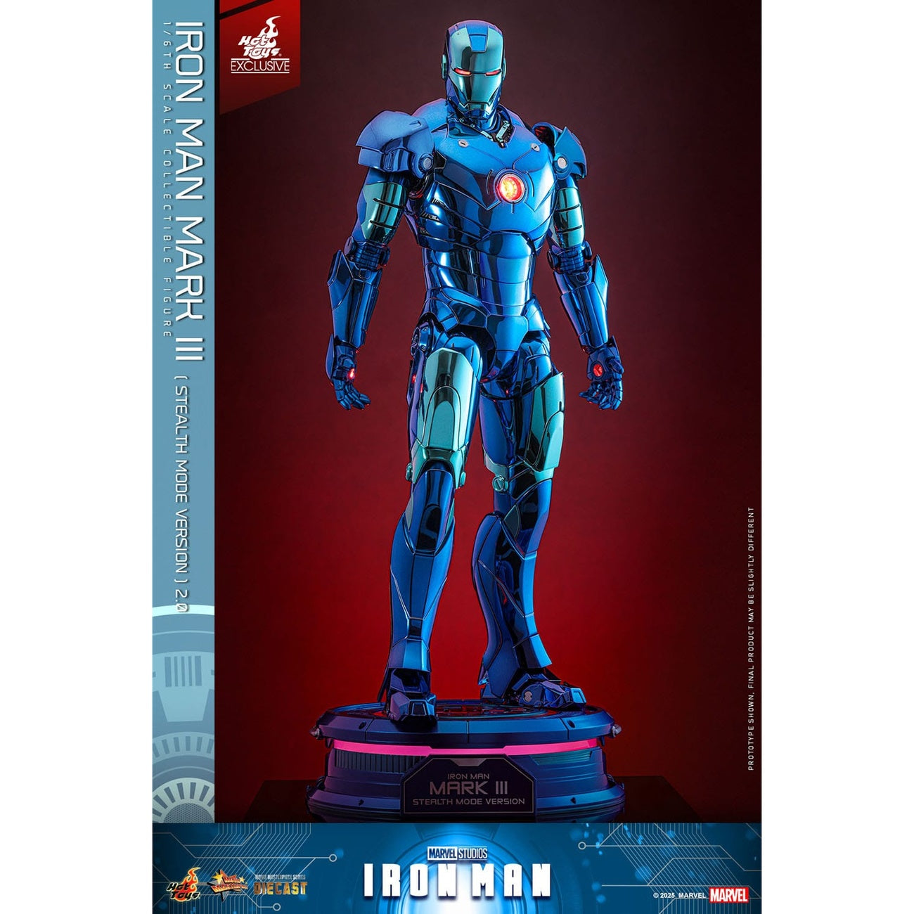 Produktbild Iron Man Movie Masterpiece Diecast actionfigur 1/6 Iron Man Mark III (Stealth Mode Ver.) 2.0 Hot Toys Exclusive 33 cm