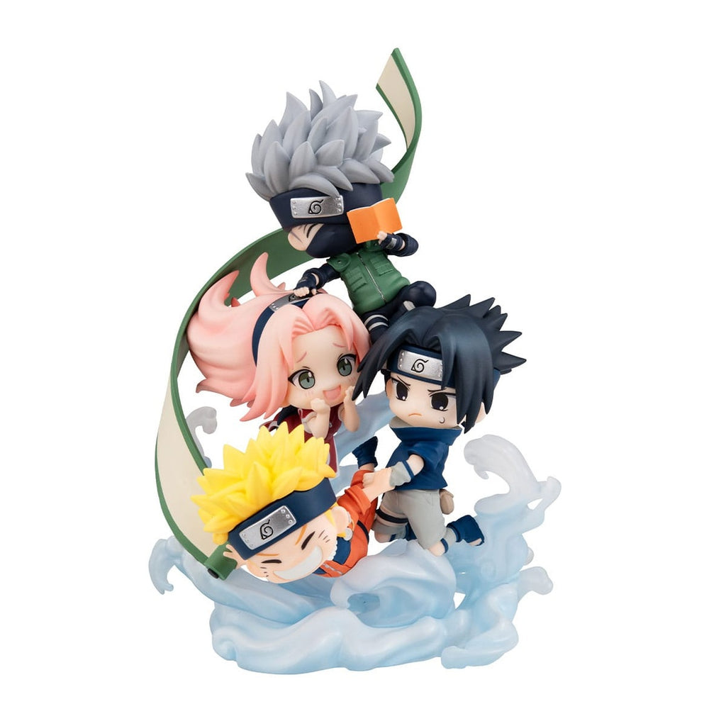 Produktbild Naruto Shippuden FigUnity PVC miniatyrstaty Samlas här, Team 7 13 cm (med gåva)