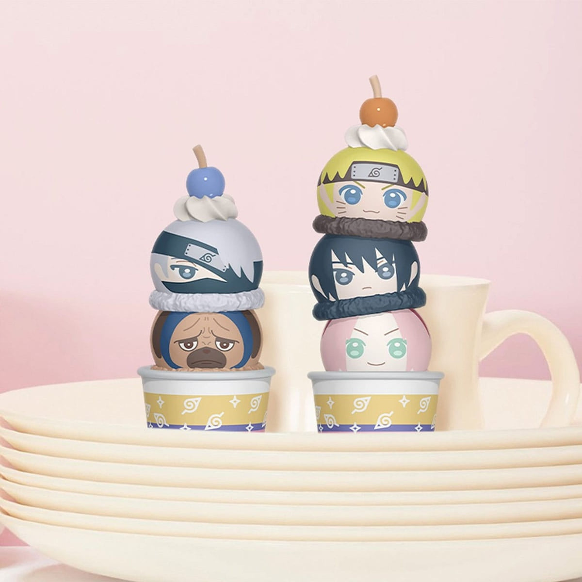 Produktbild Naruto Shippuden Tsumichen Stack up & Change samlarfigurer 6-pack 8 cm (med gåva)