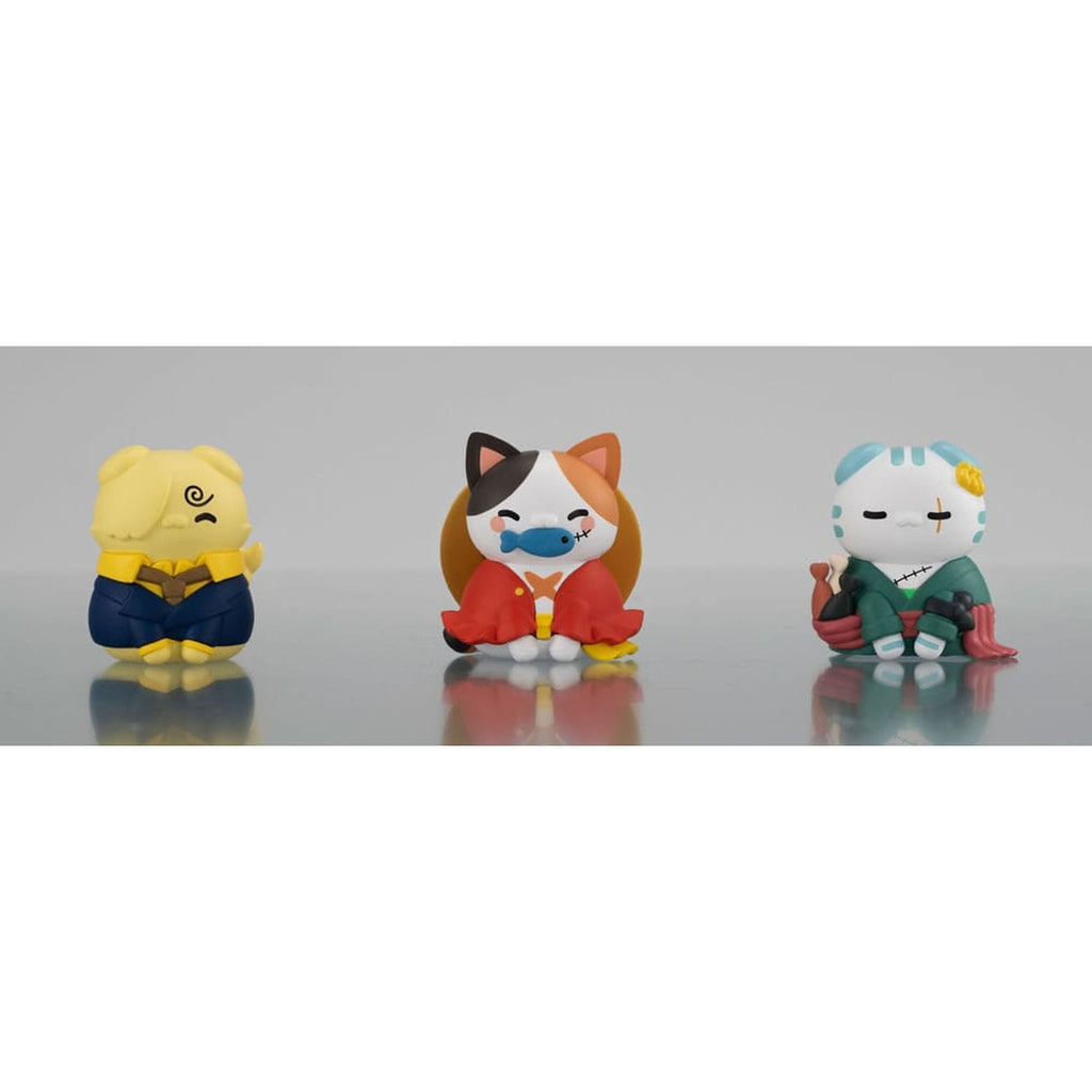 Product image One Piece Mega Cat Project collectible figures 3-pack Nyan Piece Nyan! Happy Trio 2024 Limited Ver. 3 cm