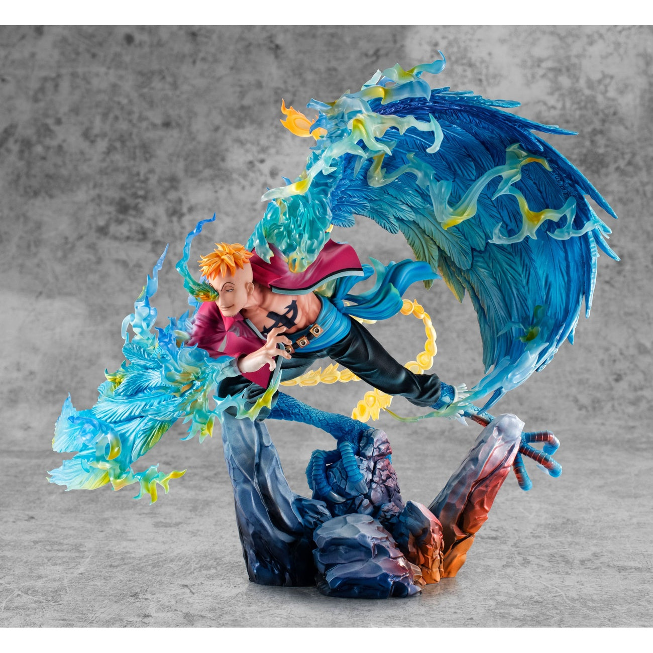 Produktbild One Piece P.O.P MAS Maximum PVC-staty Marco the Phoenix Ledare för 1:a Divisionen av Whitebeard Pirates 32 cm