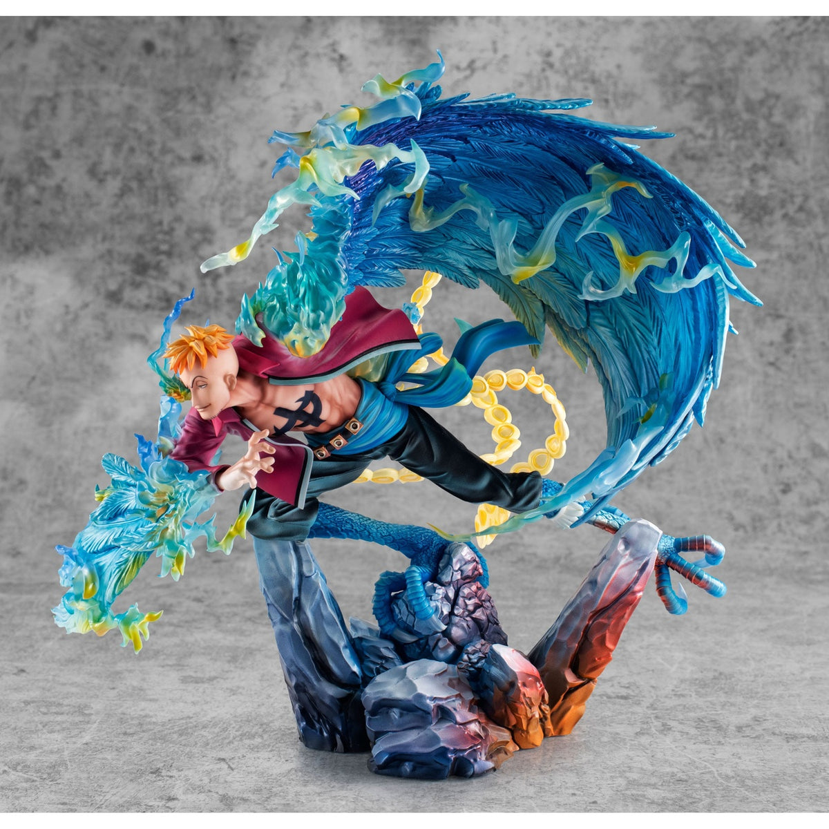 Produktbild One Piece P.O.P MAS Maximum PVC-staty Marco the Phoenix Ledare för 1:a Divisionen av Whitebeard Pirates 32 cm