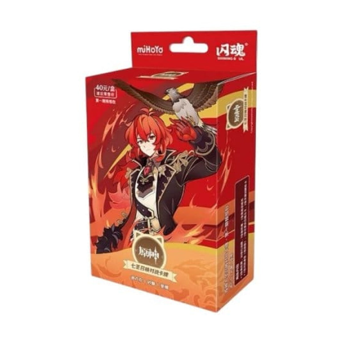 Produktbild Genshin Impact Samlarkortspel - Förkonstruerad startlek 01 - Diluc - Serie 1 *Kinesisk version*