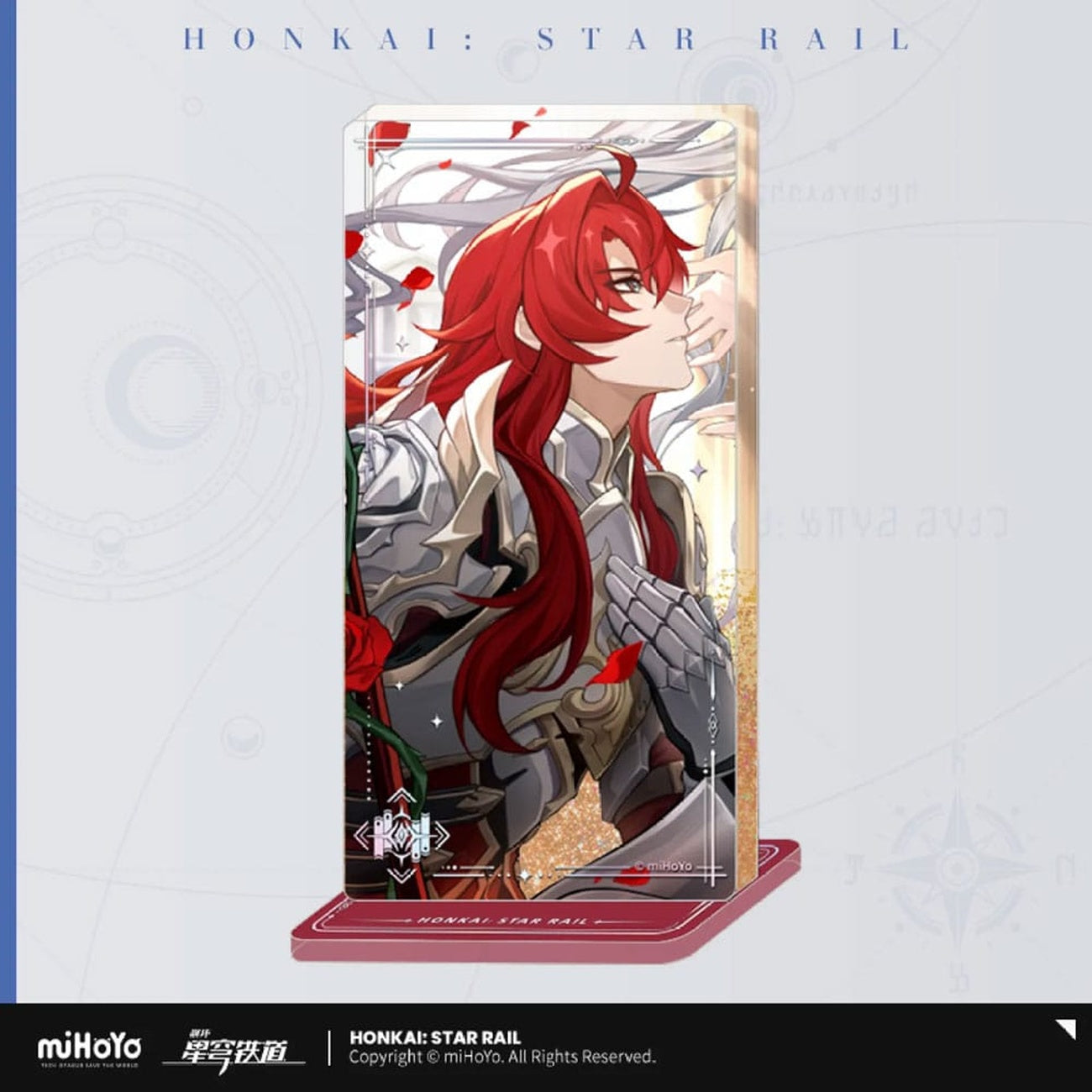 Produktbild Honkai: Star Rail Light Cone Akrylprydnad med glitter: Argenti An Instant Before a Gaze 15 cm