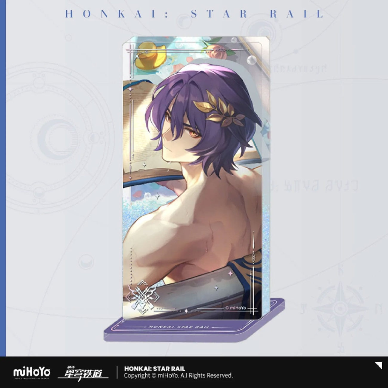 Produktbild Honkai: Star Rail Light Cone akrylprydnad med glitter: Dr. Ratio Baptism of Pure Thought 15 cm