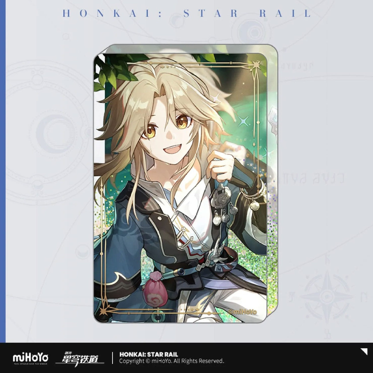 Produktbild Honkai: Star Rail Light Cone akrylprydnad med glitter: River Flows in Spring 9 cm
