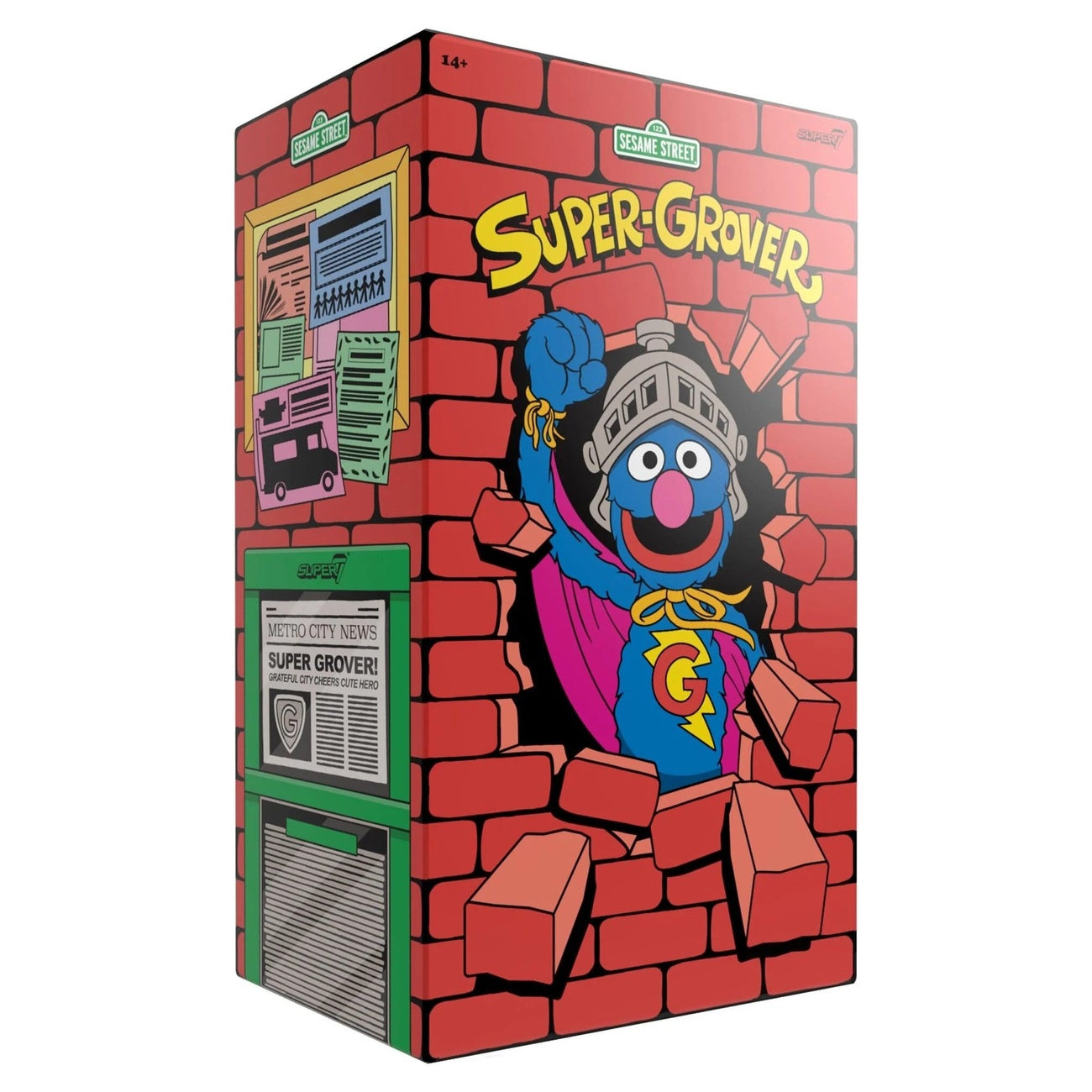 Produktbild Sesame Street Supersize vinylfigur Super Grover 36 cm