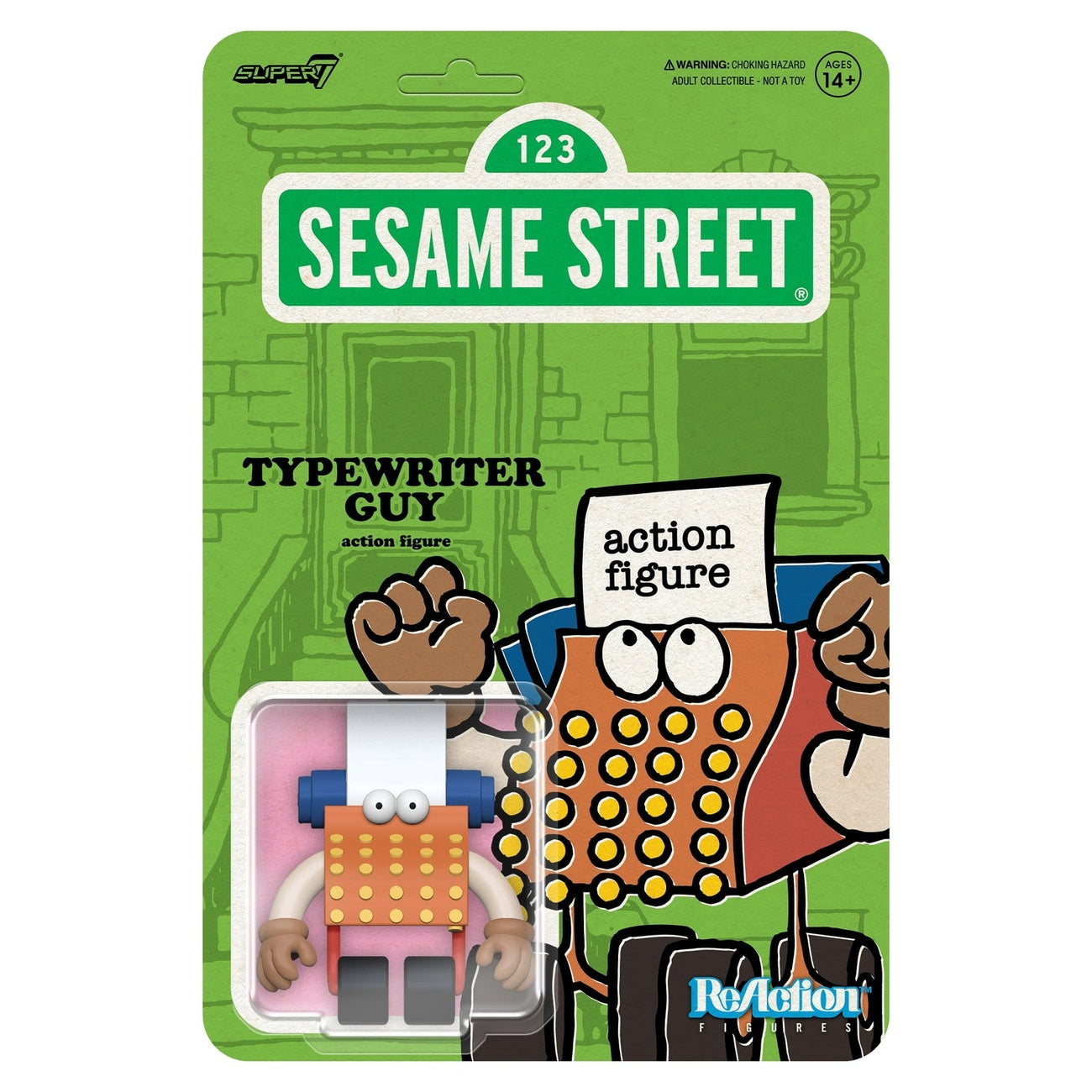 Product image Sesame Street ReAction Action Figure Wave 06 Typewriter Guy 10 cm