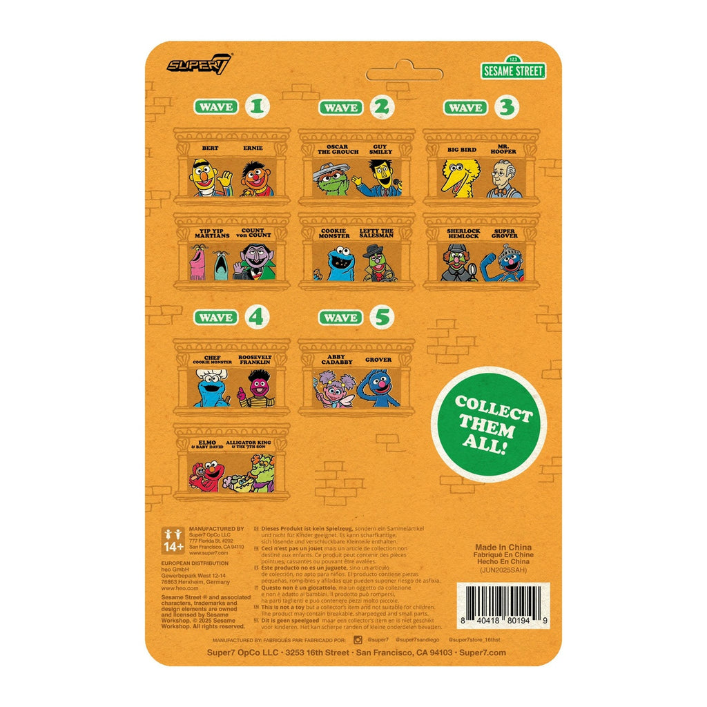 Produktbild Sesame Street ReAction actionfigur Wave 05 Grover 10 cm