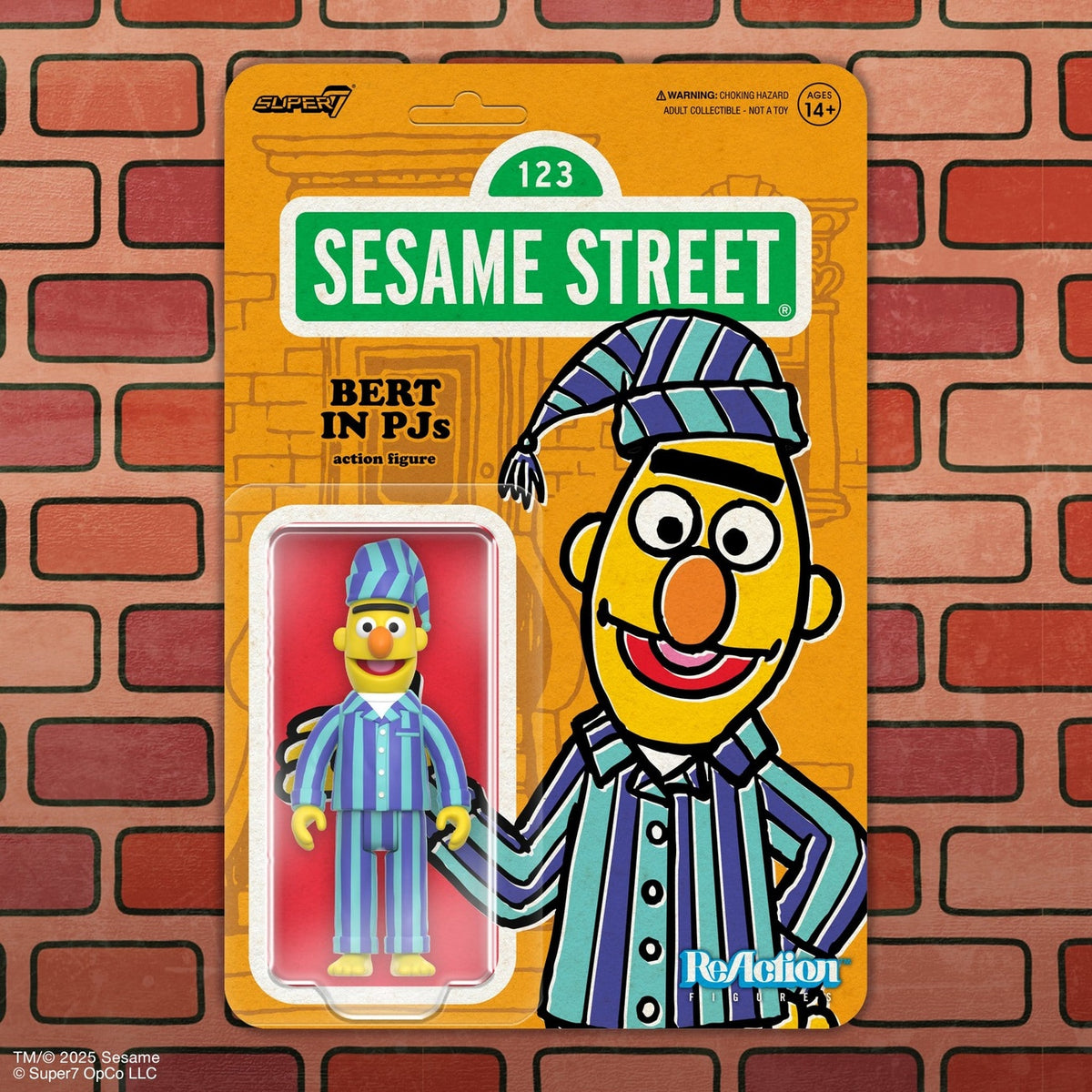 Produktbild Sesame Street ReAction actionfigur Wave 06 Bert (PJ) 10 cm