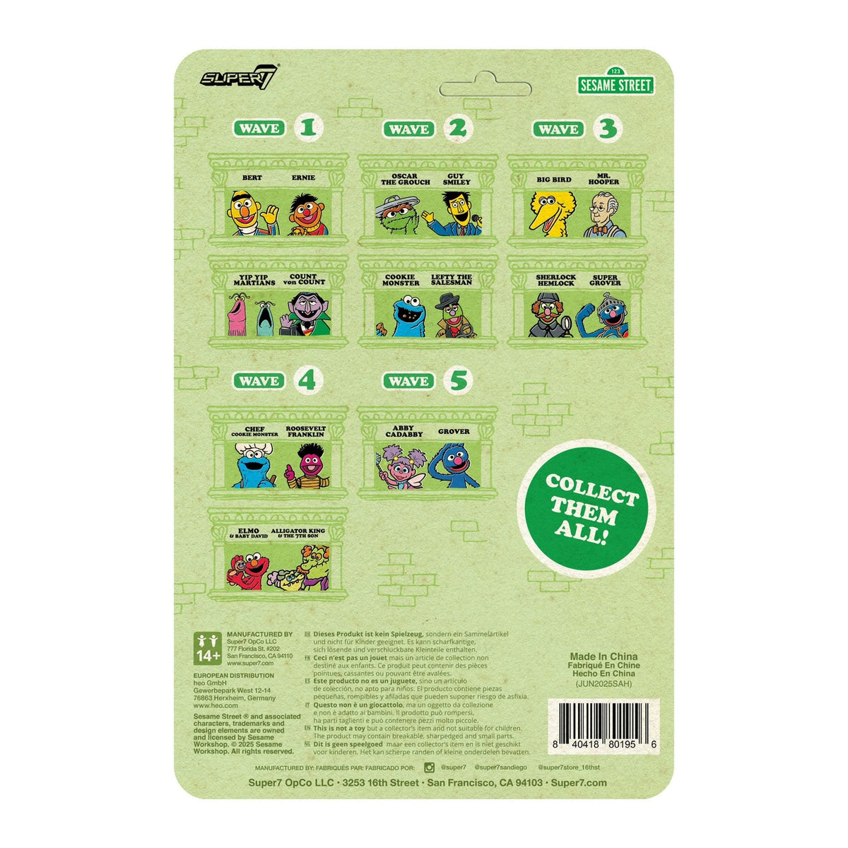 Produktbild Sesame Street ReAction actionfigur Wave 05 Abby Cadabby 10 cm