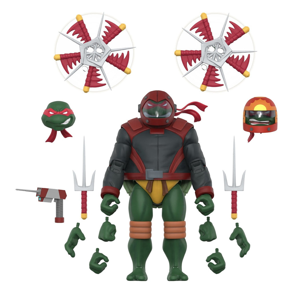 Produktbild Teenage Mutant Ninja Turtles Ultimates actionfigur Wave 14 Raphael (Road Gear)