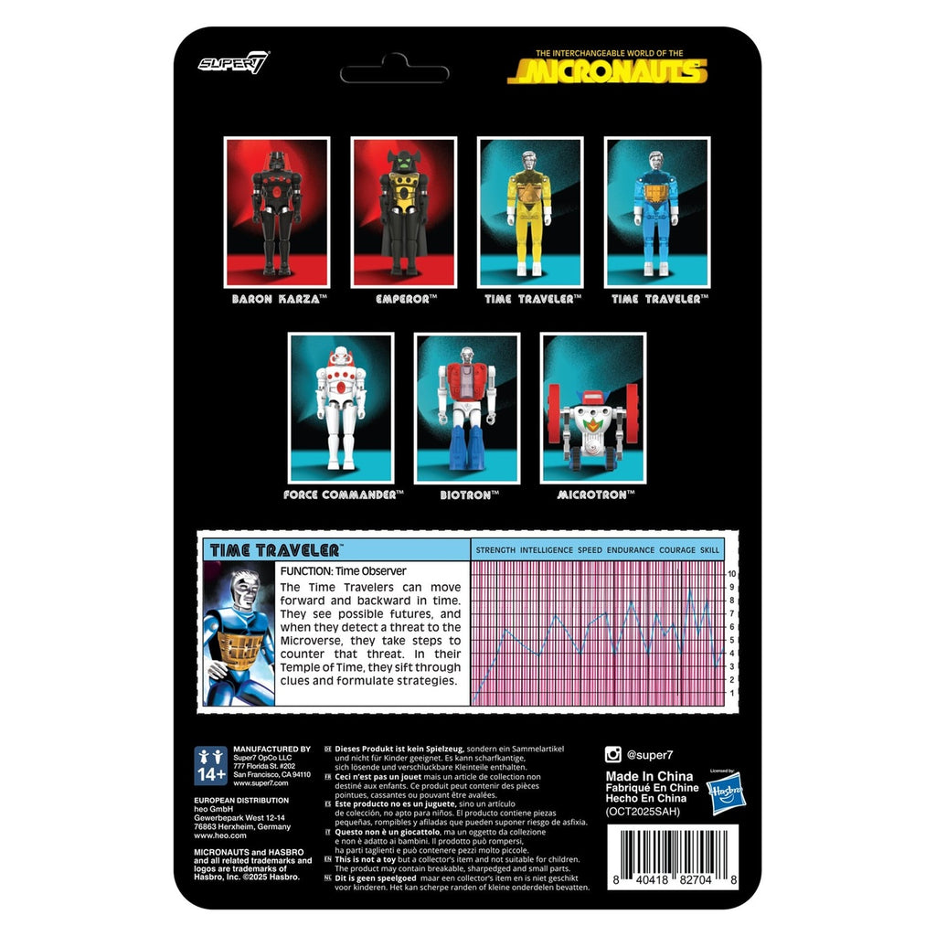 Produktbild Micronauts ReAction+ actionfigur Wave 03 Time Traveler (transparent blå) 10 cm