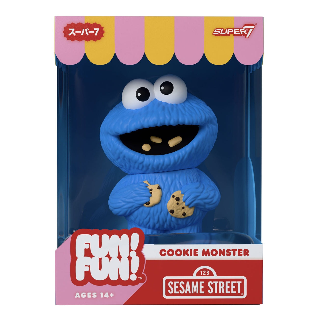 Produktbild Sesame Street FUN! FUN! mjuk vinylfigur Wave 02 Cookie Monster 13 cm