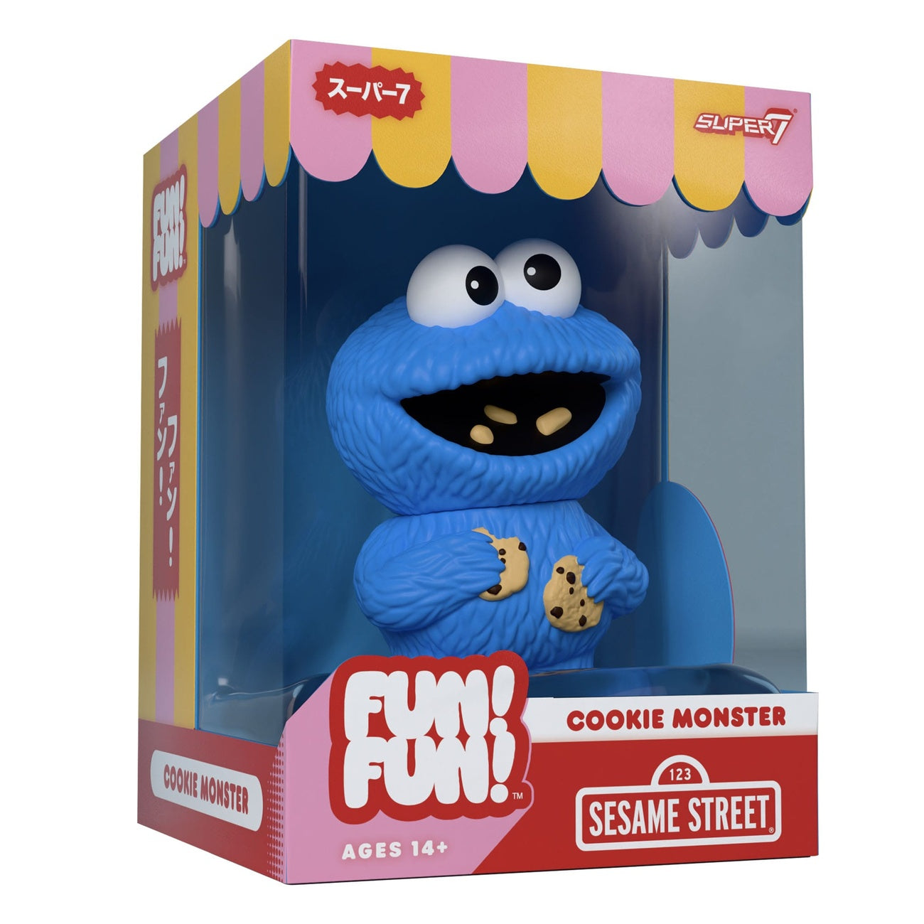 Produktbild Sesame Street FUN! FUN! mjuk vinylfigur Wave 02 Cookie Monster 13 cm
