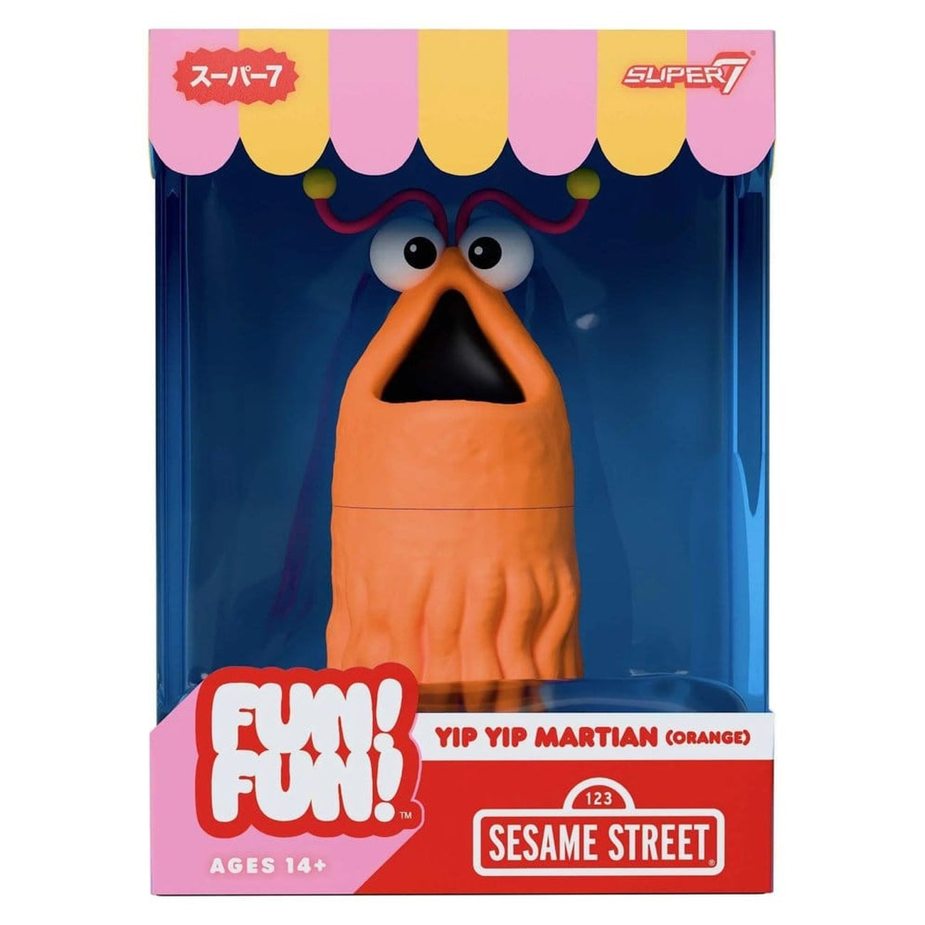 Produktbild Sesame Street Fun! Fun! Mjuk vinylfigur Yip Yip Martian (Orange) 18 cm